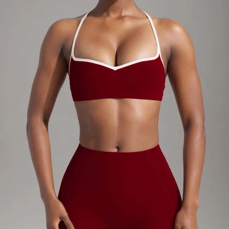 SVEIC Yoga Bra Set with Breathable Fabric for Comfort Clean Vanilla Store