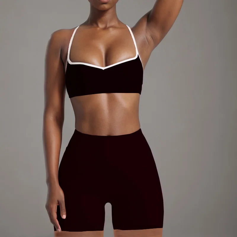 SVEIC Yoga Bra Set with Breathable Fabric for Comfort Clean Vanilla Store