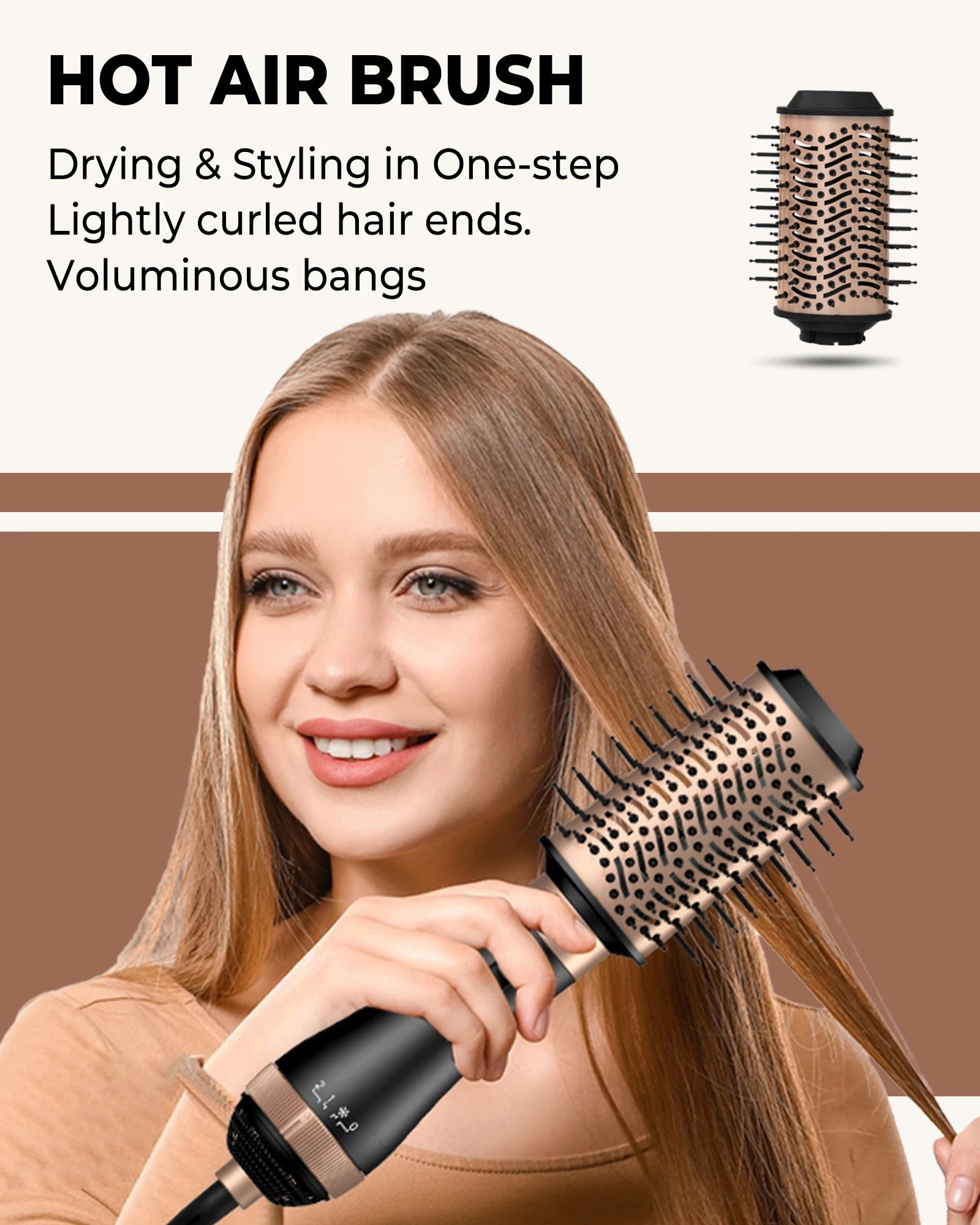 Professional Blow Dryer Brush 4 In 1 for Easy Styling Clean Vanilla Store