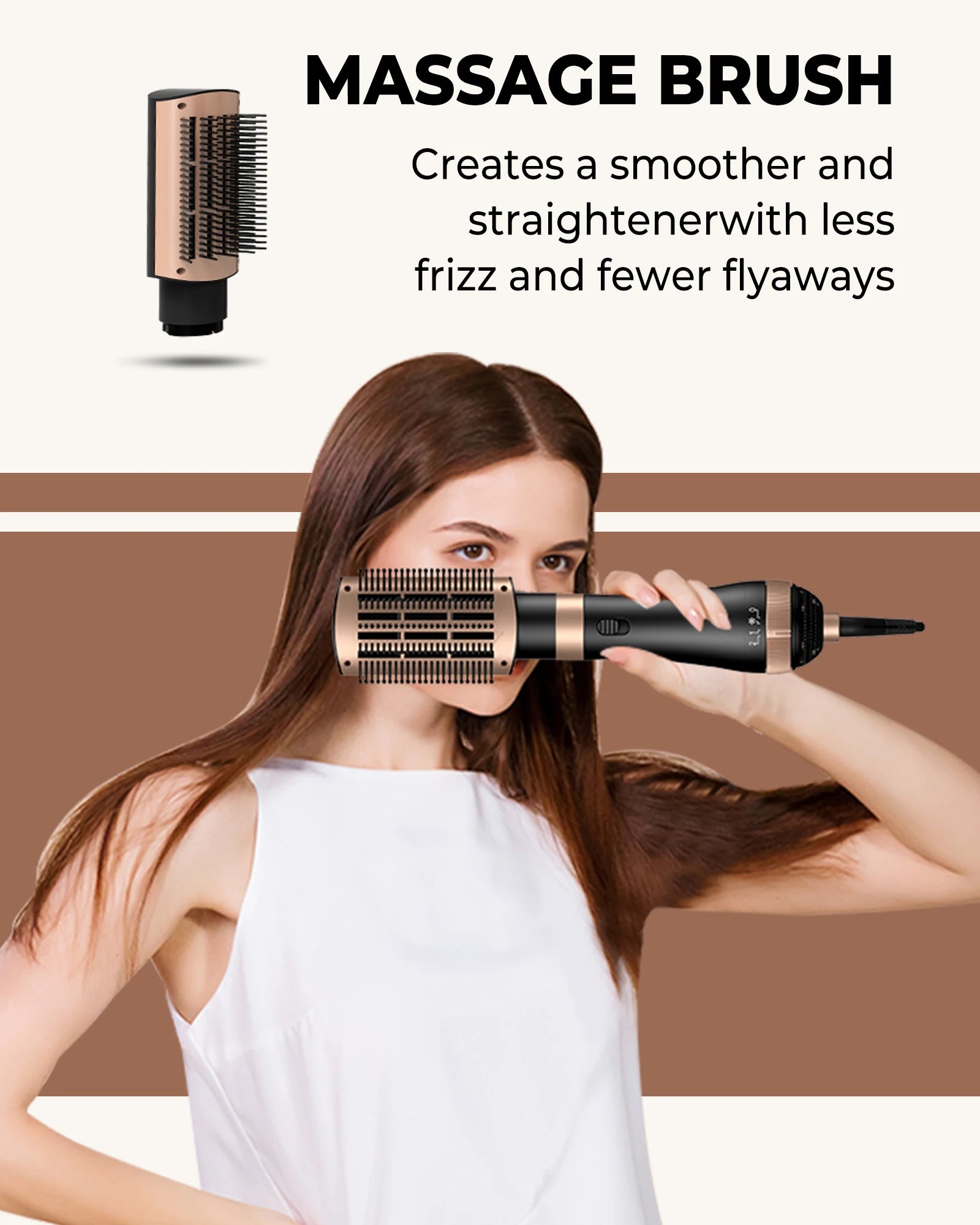 Professional Blow Dryer Brush 4 In 1 for Easy Styling Clean Vanilla Store