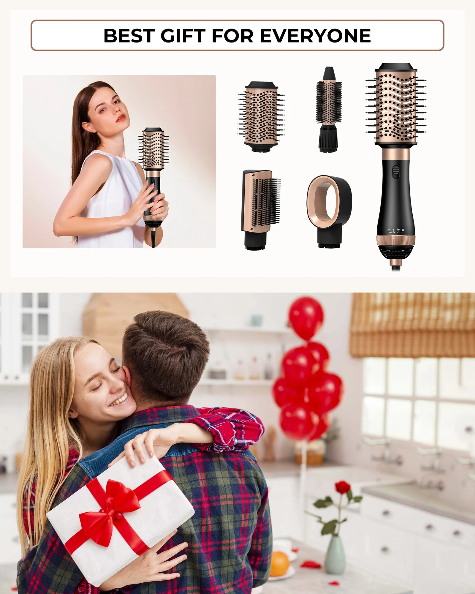 Professional Blow Dryer Brush 4 In 1 for Easy Styling Clean Vanilla Store