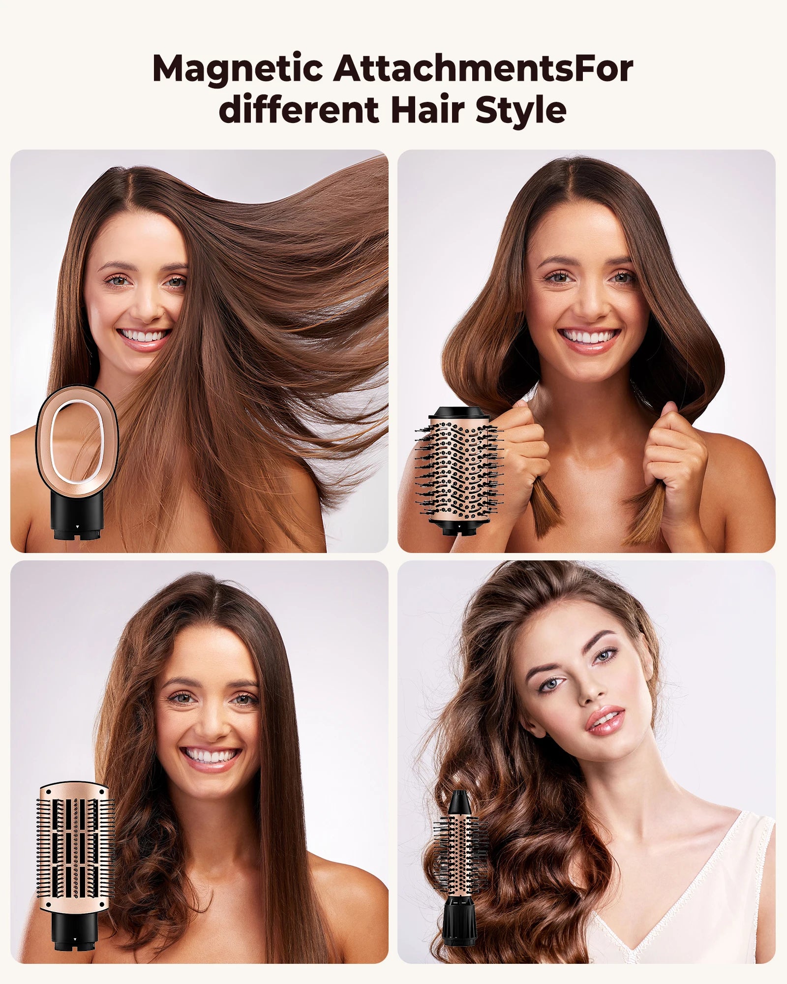 Professional Blow Dryer Brush 4 In 1 for Easy Styling Clean Vanilla Store