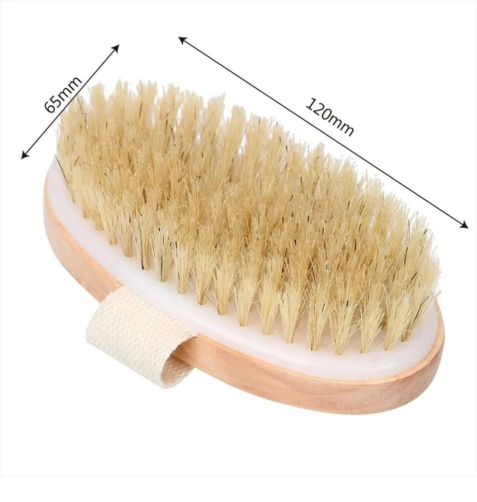 Exfoliating Wooden Body Massage Shower Brush for Radiant Skin Clean Vanilla Store