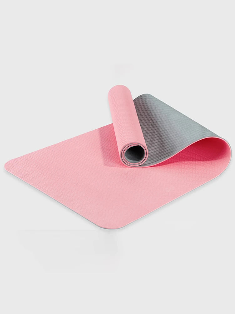 Eco-Friendly TPE Yoga Mat with Strap Non-Slip Clean Vanilla Store