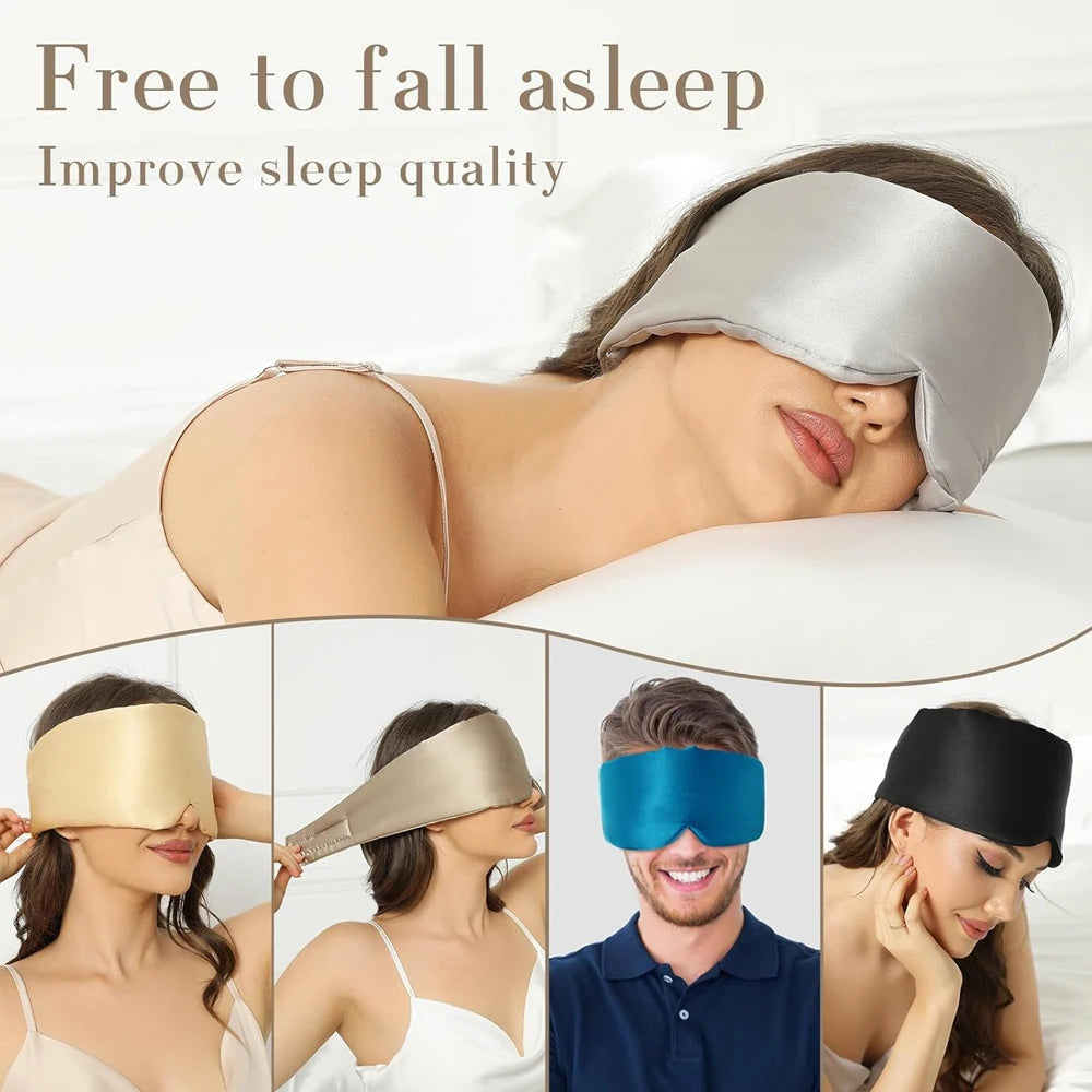 100% Mulberry Silk Sleeping Eye Mask for Comfort Clean Vanilla Store