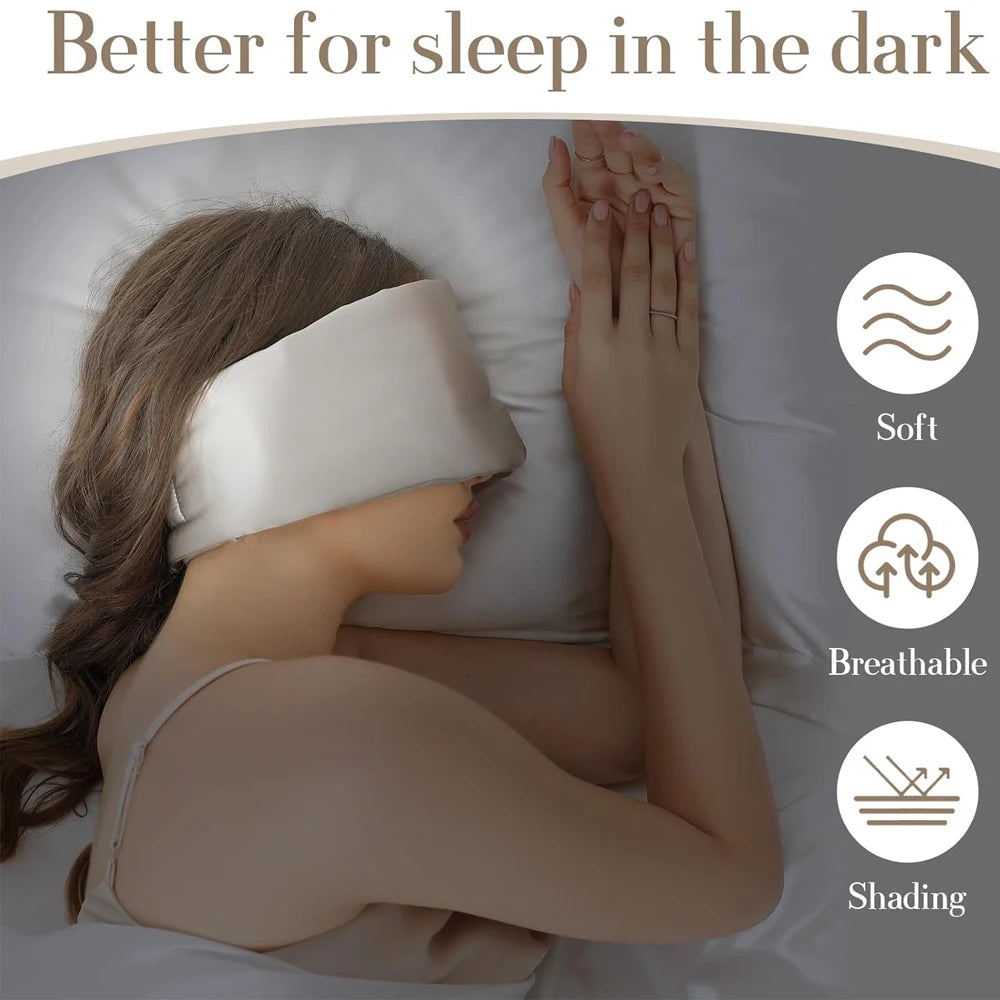 100% Mulberry Silk Sleeping Eye Mask for Comfort Clean Vanilla Store