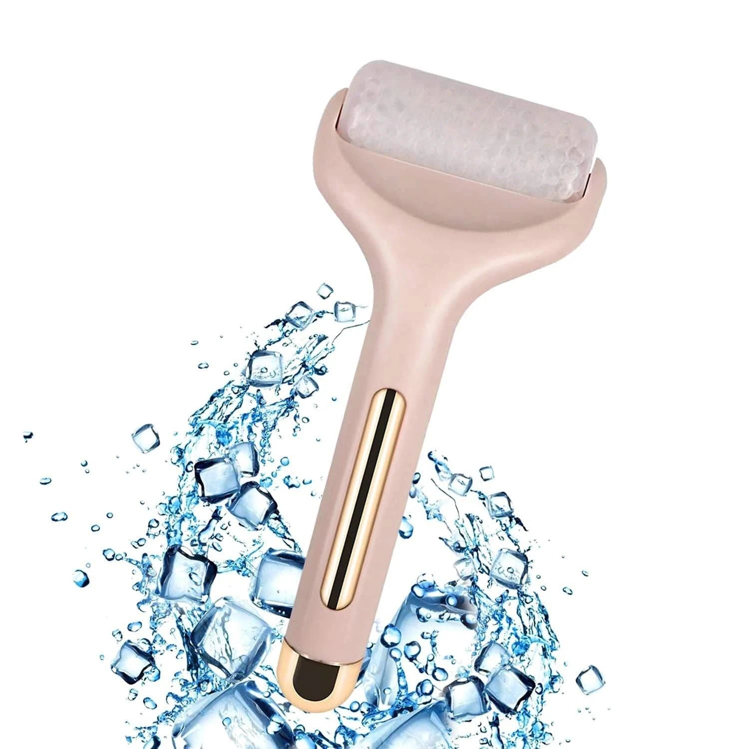 Pink Ice Roller Face Roller Massager for Radiant Skin Clean Vanilla Store