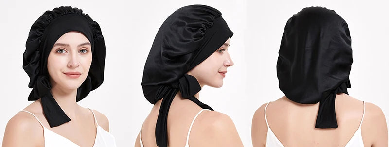 100% Pure Mulberry Silk Bonnet for Hair Care Clean Vanilla Store