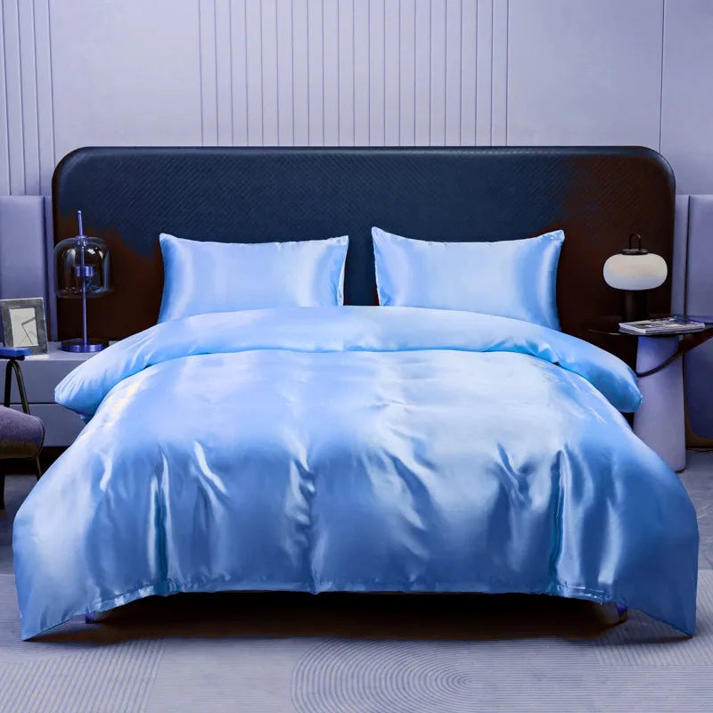 Solid Satin Bedding Set - Luxurious Sleep Experience Clean Vanilla Store