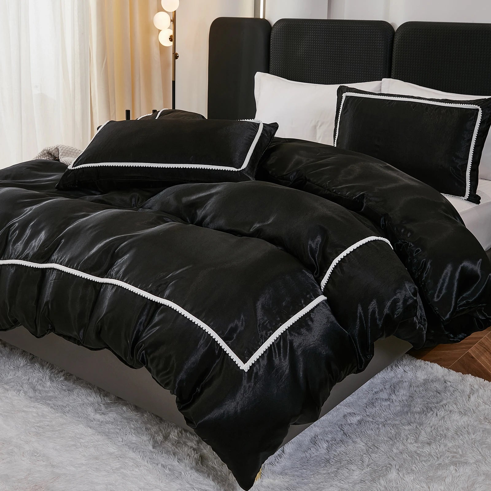 Satin Elegance Bedding Set | Luxurious Comfort 3Pcs Clean Vanilla Store