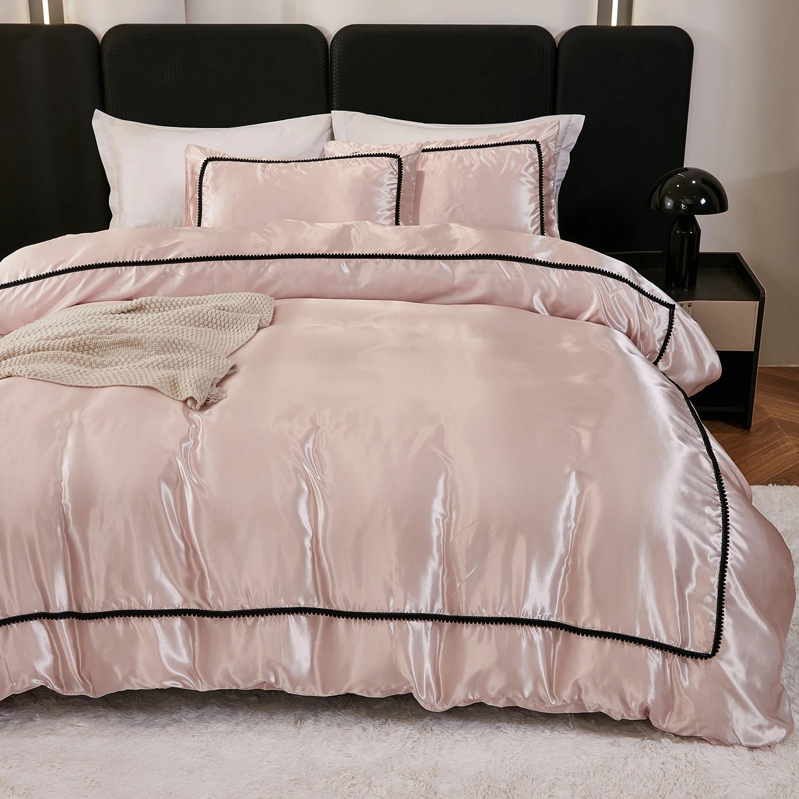 Satin Elegance Bedding Set | Luxurious Comfort 3Pcs Clean Vanilla Store