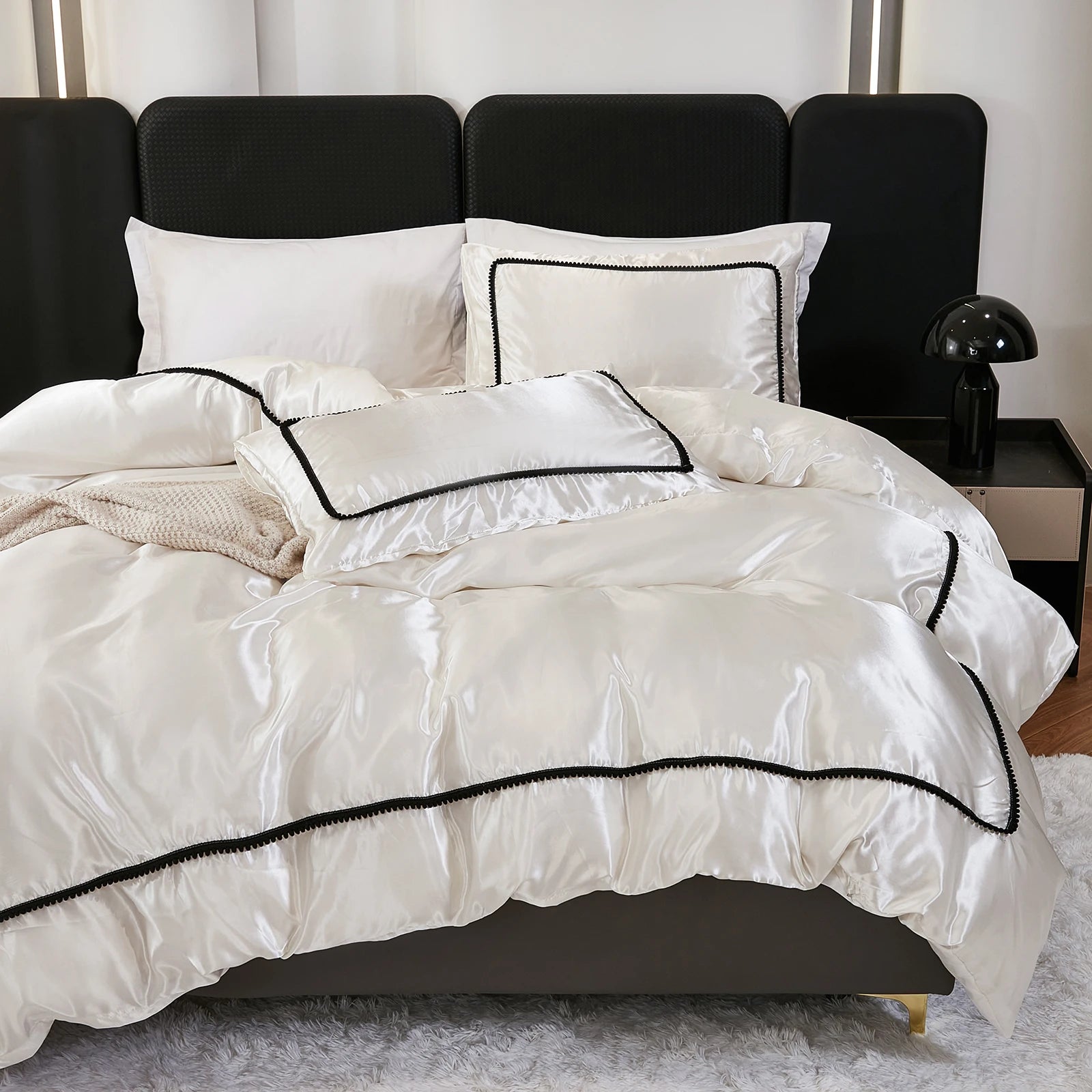 Satin Elegance Bedding Set | Luxurious Comfort 3Pcs Clean Vanilla Store