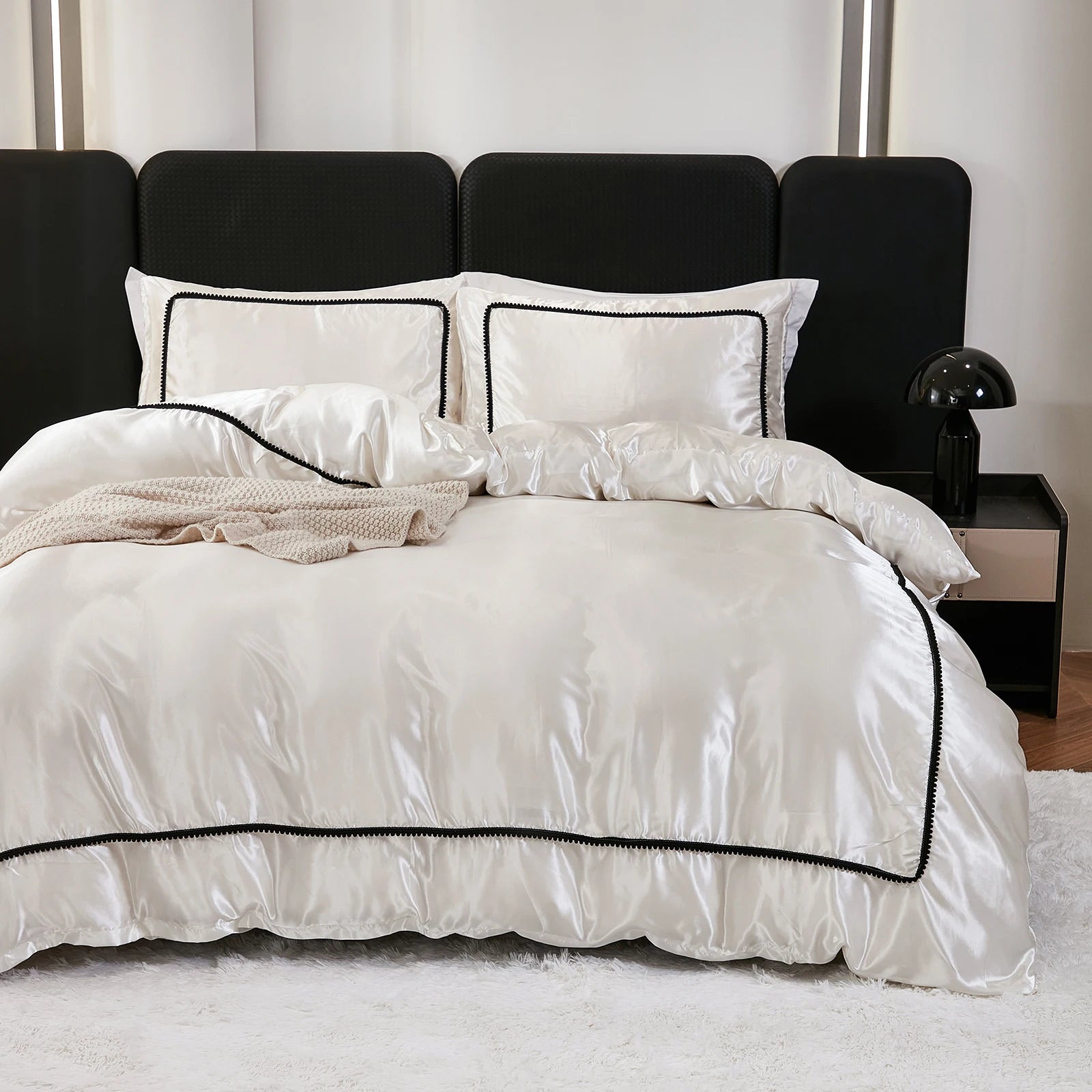 Satin Elegance Bedding Set | Luxurious Comfort 3Pcs Clean Vanilla Store