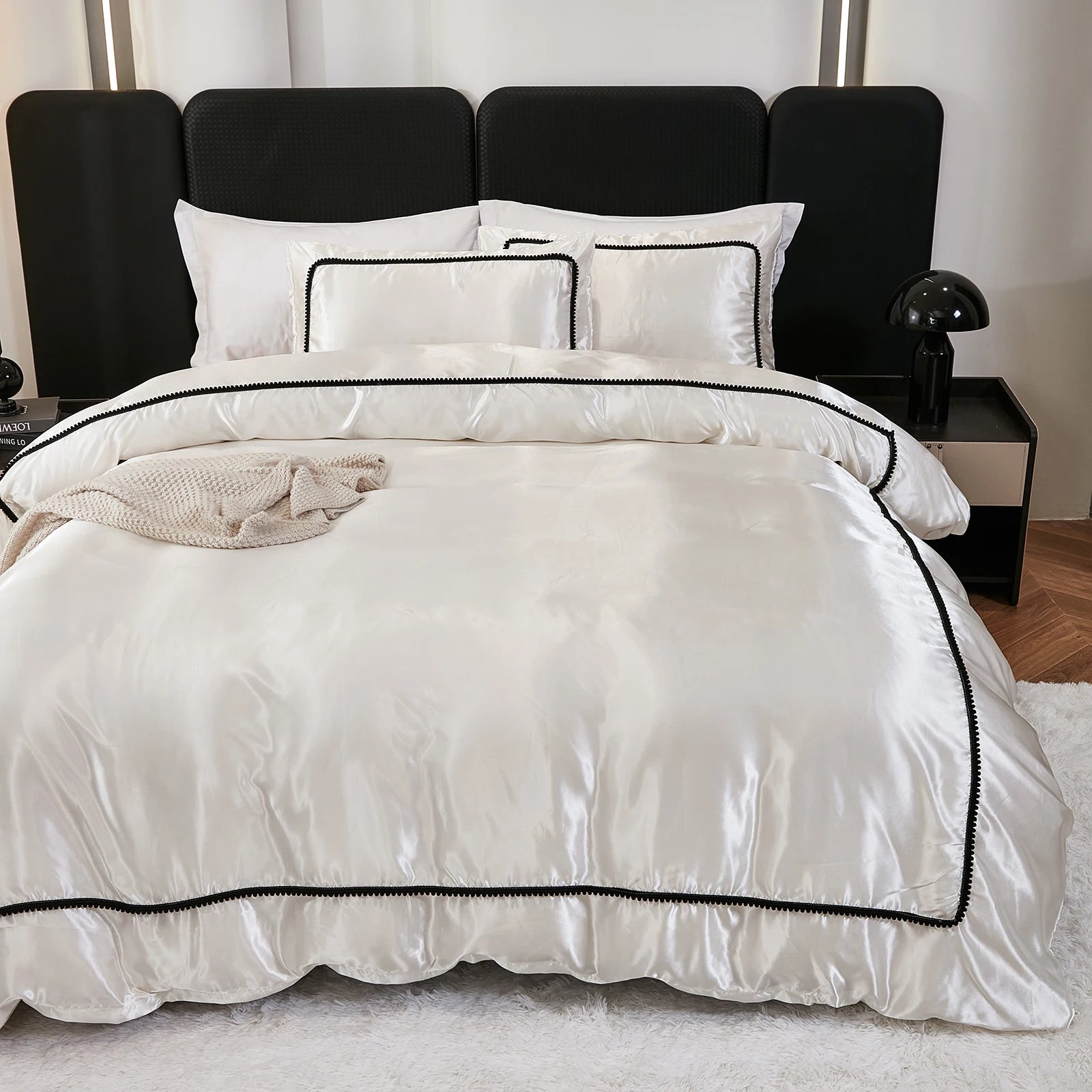 Satin Elegance Bedding Set | Luxurious Comfort 3Pcs Clean Vanilla Store