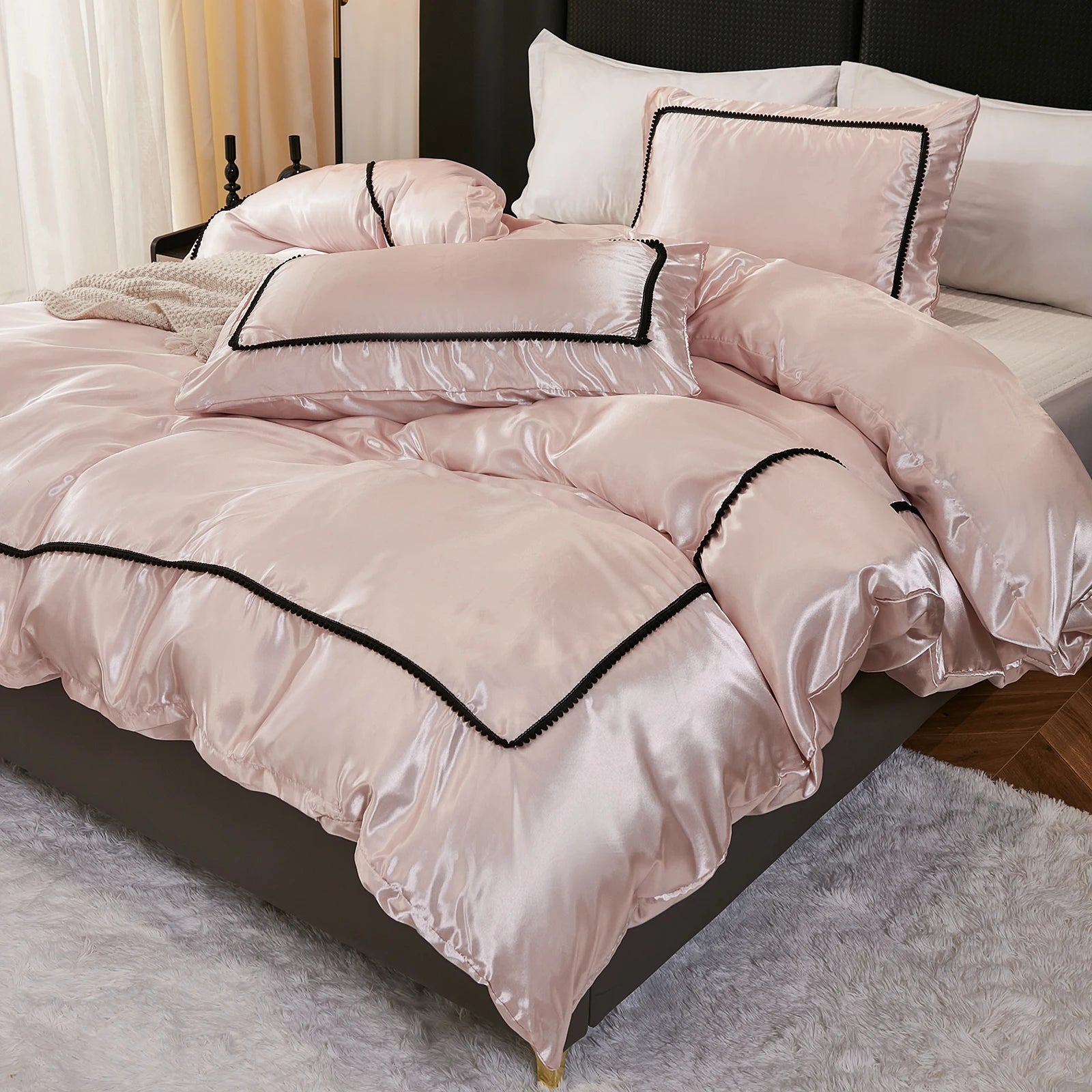 Satin Elegance Bedding Set | Luxurious Comfort 3Pcs Clean Vanilla Store