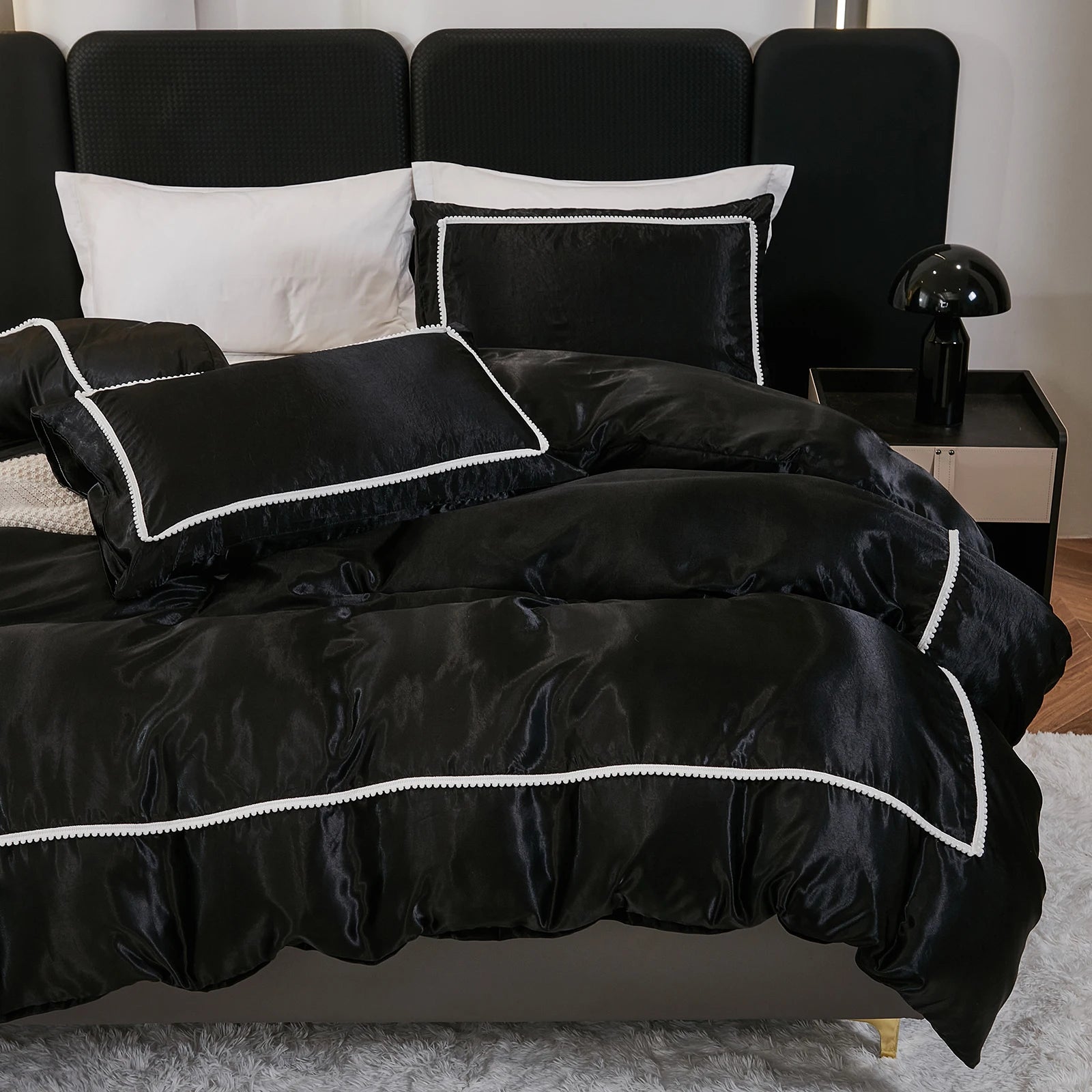 Satin Elegance Bedding Set | Luxurious Comfort 3Pcs Clean Vanilla Store