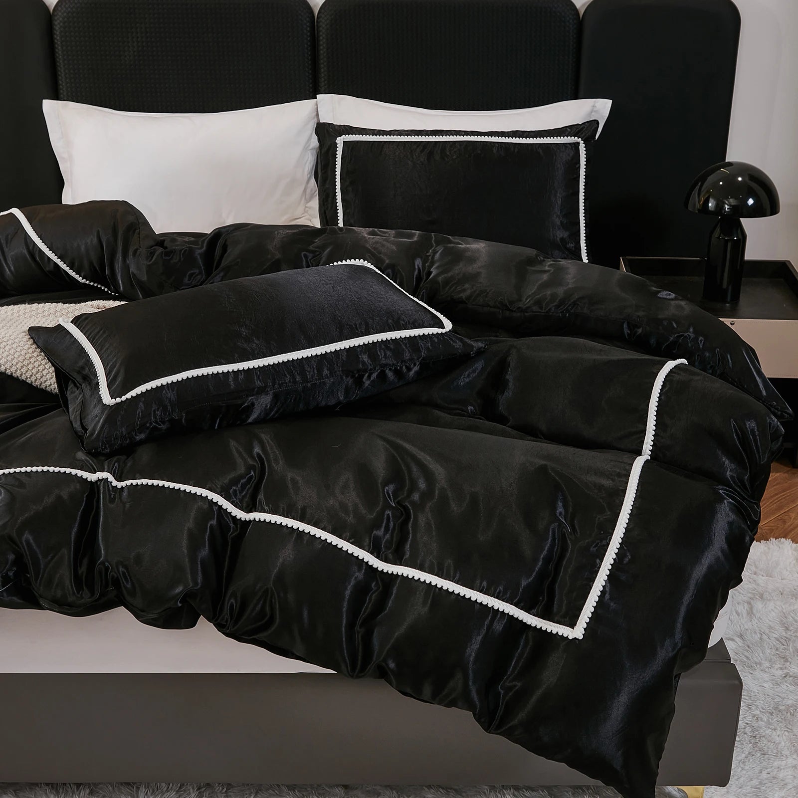 Satin Elegance Bedding Set | Luxurious Comfort 3Pcs Clean Vanilla Store