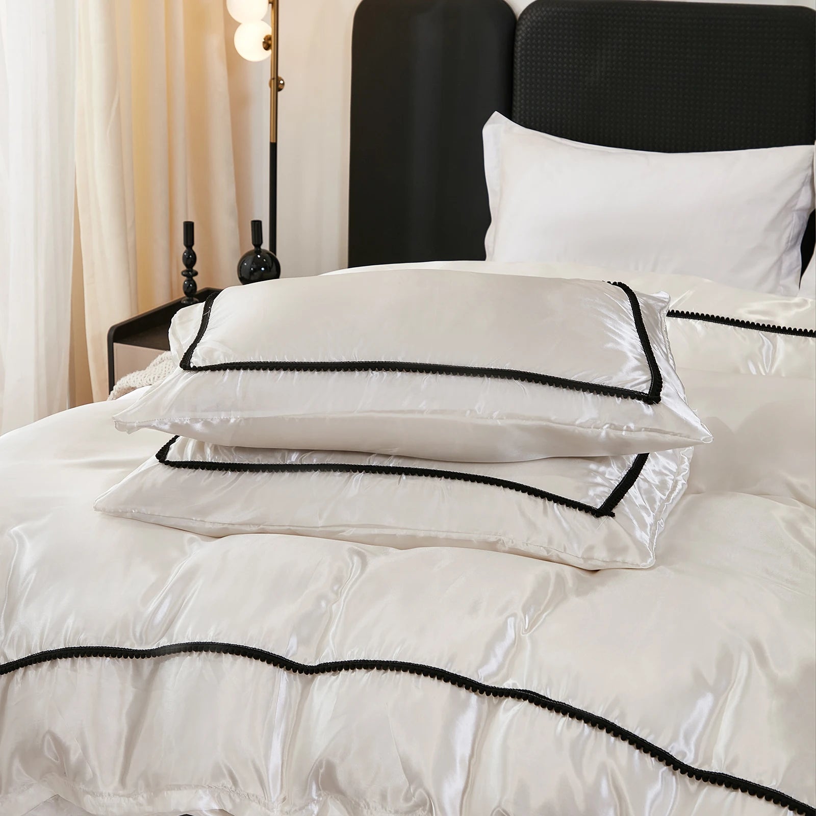 Satin Elegance Bedding Set | Luxurious Comfort 3Pcs Clean Vanilla Store