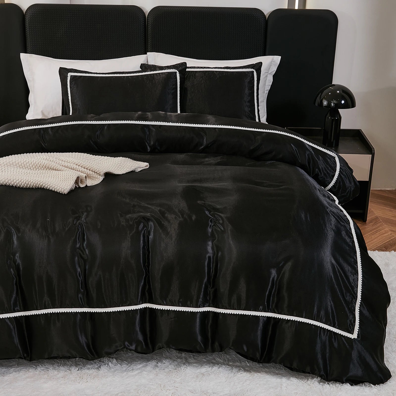 Satin Elegance Bedding Set | Luxurious Comfort 3Pcs Clean Vanilla Store