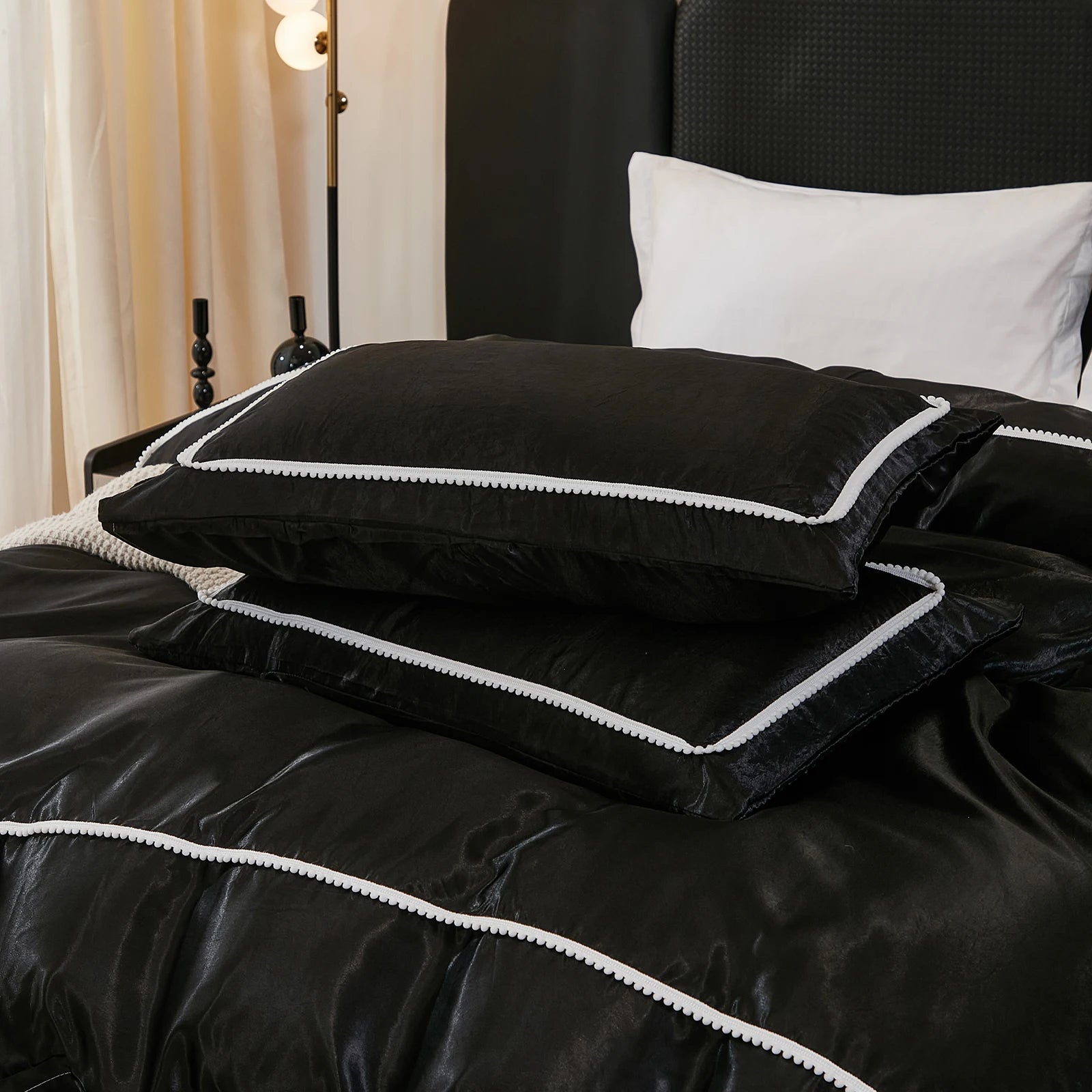 Satin Elegance Bedding Set | Luxurious Comfort 3Pcs Clean Vanilla Store