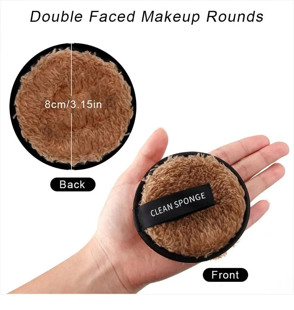 4Pcs Makeup Remover Wipes Reusable Cotton Pads Clean Vanilla Store
