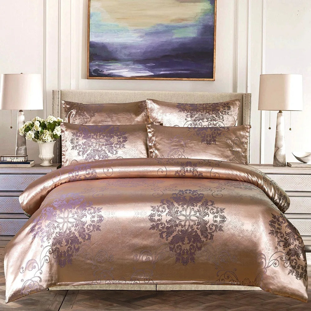 Luxury Silk Satin Bedding Set - Timeless Comfort 3-Piece Clean Vanilla Store