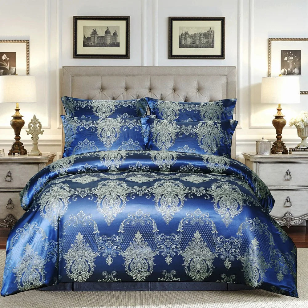Luxury Silk Satin Bedding Set - Timeless Comfort 3-Piece Clean Vanilla Store