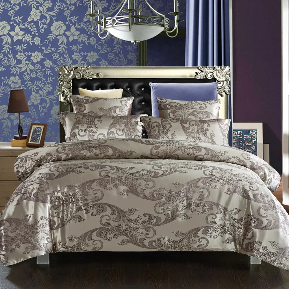 Luxury Silk Satin Bedding Set - Timeless Comfort 3-Piece Clean Vanilla Store