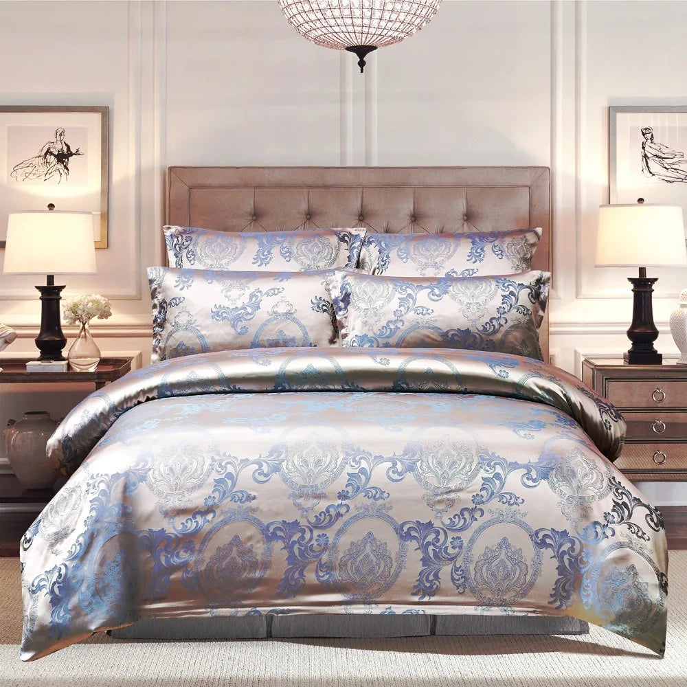 Luxury Silk Satin Bedding Set - Timeless Comfort 3-Piece Clean Vanilla Store