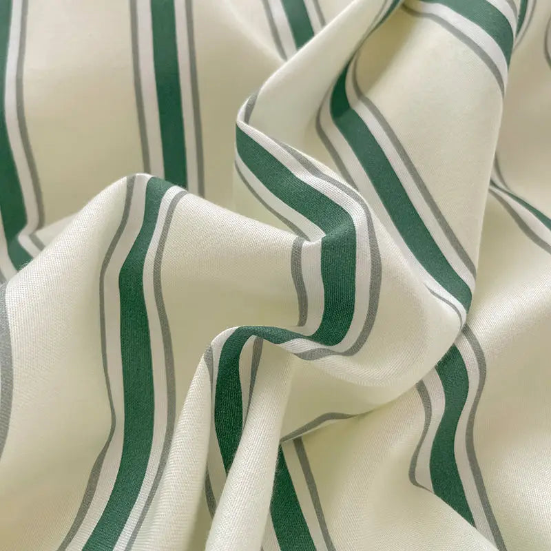 Classic Style Striped Duvet Cover Set - 3pcs Clean Vanilla Store