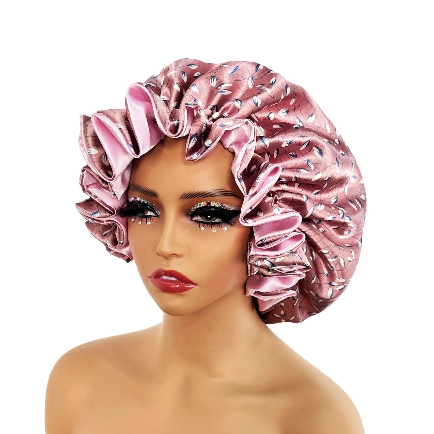 Women Silky Satin Bonnet Cap - Double Layer Design Clean Vanilla Store