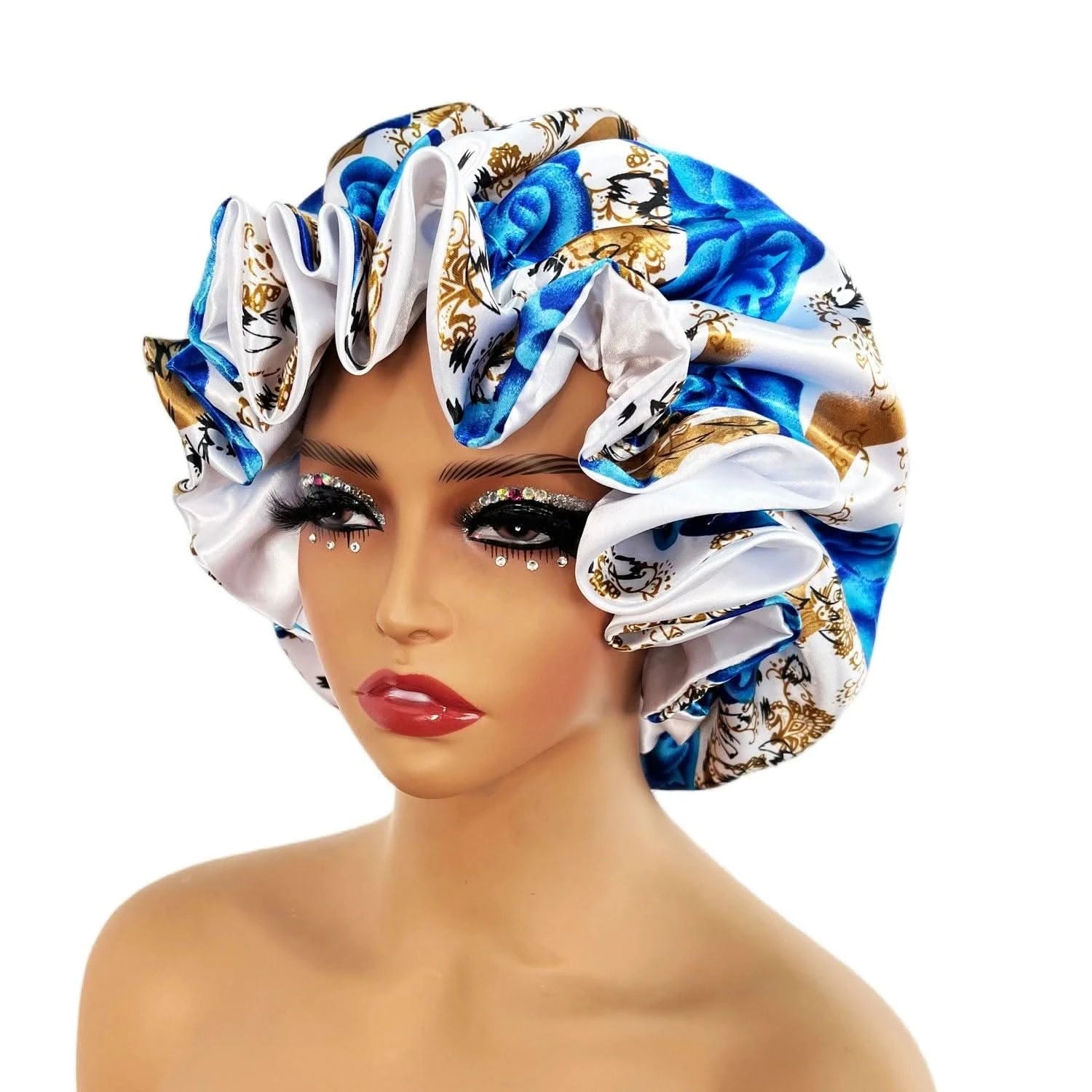 Women Silky Satin Bonnet Cap - Double Layer Design Clean Vanilla Store