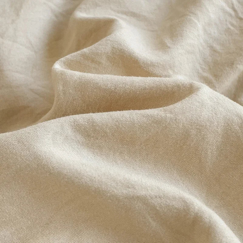 Soft Pastel Cotton Bedding Set 4pcs with Sheet Clean Vanilla Store