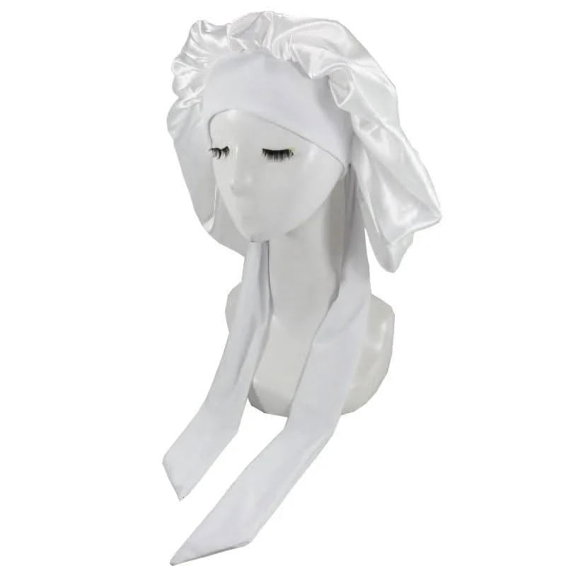Satin Sleeping Hat Night Sleep Cap for Comfort Clean Vanilla Store