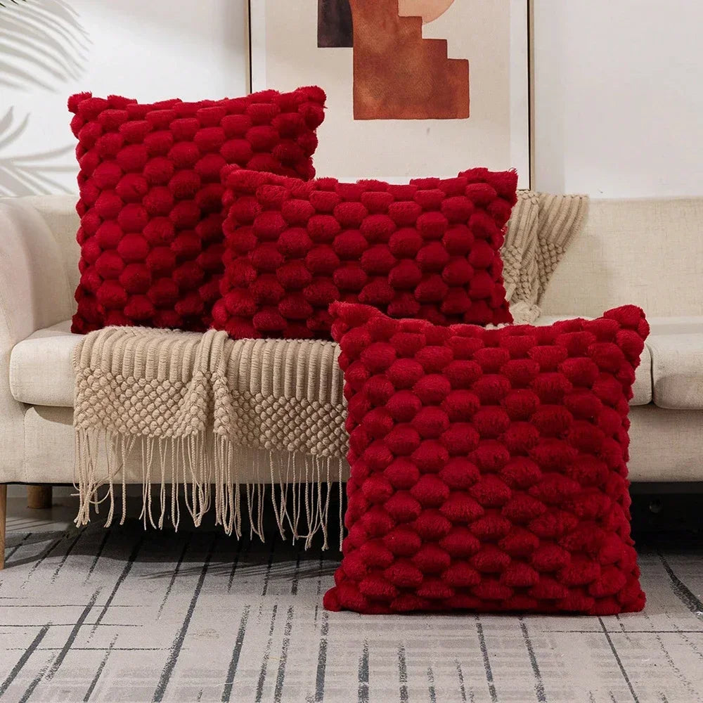 Pineapple Grid Turtle Pattern Plush Throw Pillow Cover Clean Vanilla Store