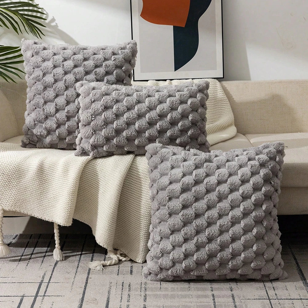 Pineapple Grid Turtle Pattern Plush Throw Pillow Cover Clean Vanilla Store