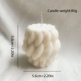 Elegant White and Golden Geometric Candle - Scented