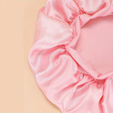 Unscented Silk Satin Sleep Cap Bonnet with Wide Brim