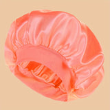 Unscented Silk Satin Sleep Cap Bonnet with Wide Brim
