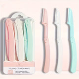 Folding Eyebrow Razor Set for Safe Trimming 4pcs