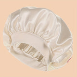 Unscented Silk Satin Sleep Cap Bonnet with Wide Brim