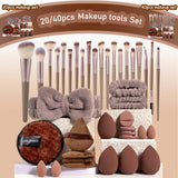 20/40pcs Makeup Tool Set with 20 Brushes & More