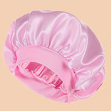 Unscented Silk Satin Sleep Cap Bonnet with Wide Brim