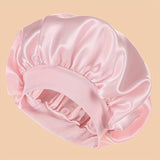 Unscented Silk Satin Sleep Cap Bonnet with Wide Brim