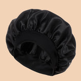 Unscented Silk Satin Sleep Cap Bonnet with Wide Brim