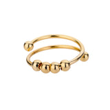 Classic Twist Chain Open Rings for Women Zircon