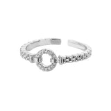 Classic Twist Chain Open Rings for Women Zircon