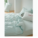 Korean INS Cream Style Soft Bedding Set 4 Pcs