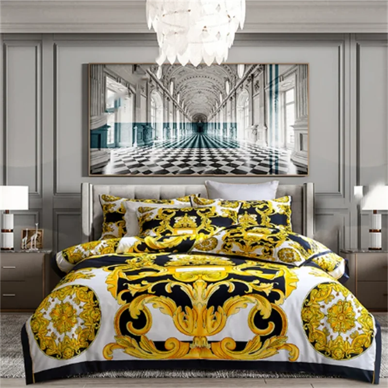 Luxury Modern Style Digital Printing Bedding Set 3pcs