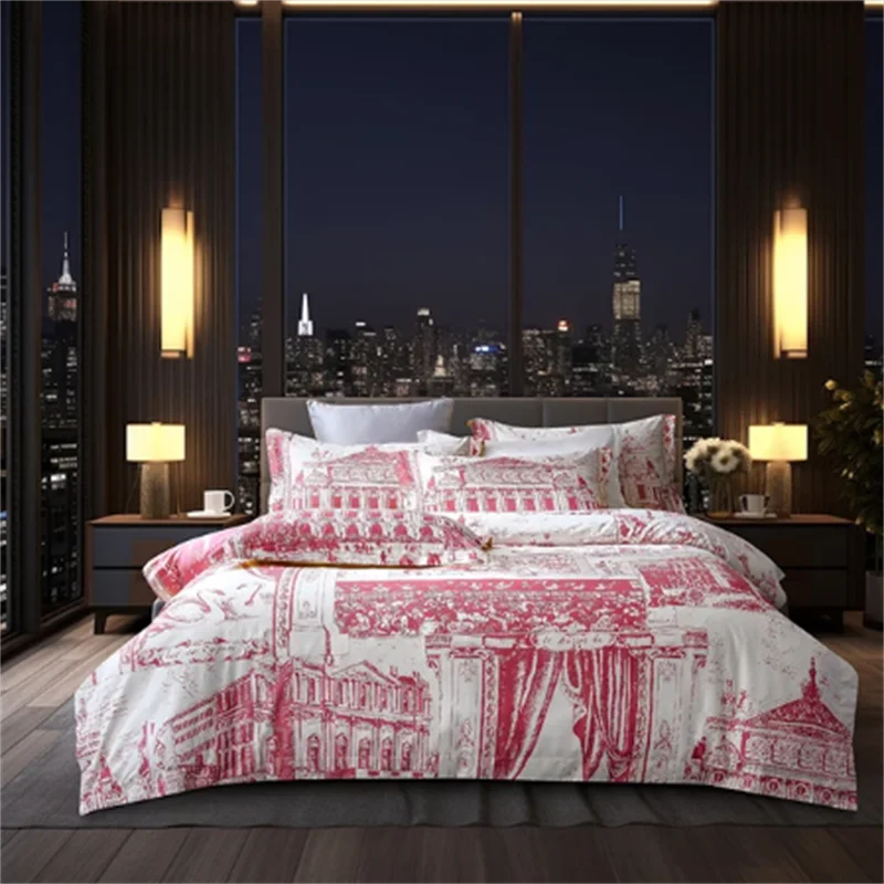 Luxury Modern Style Digital Printing Bedding Set 3pcs